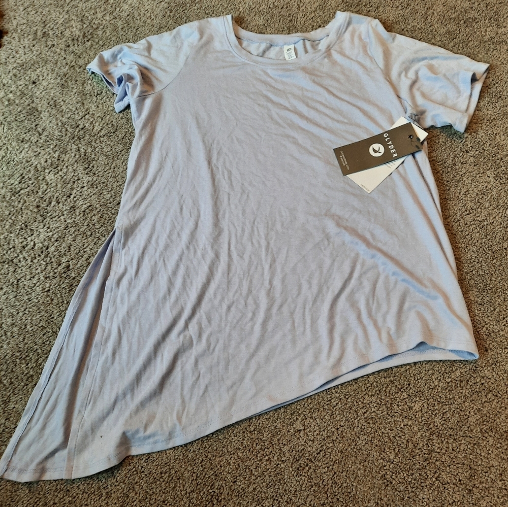 Light blue workout tee